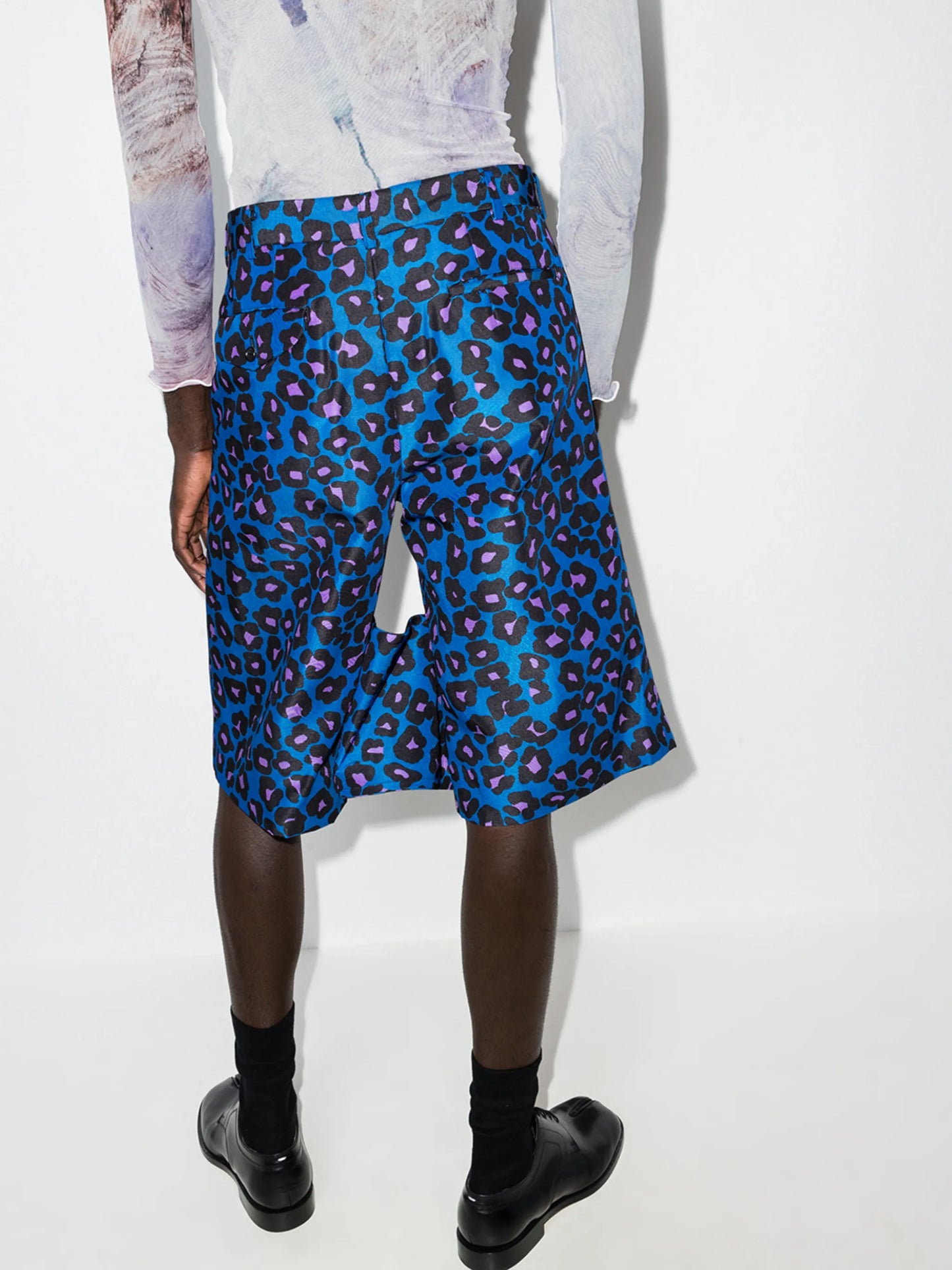 leopard print Bermuda shorts