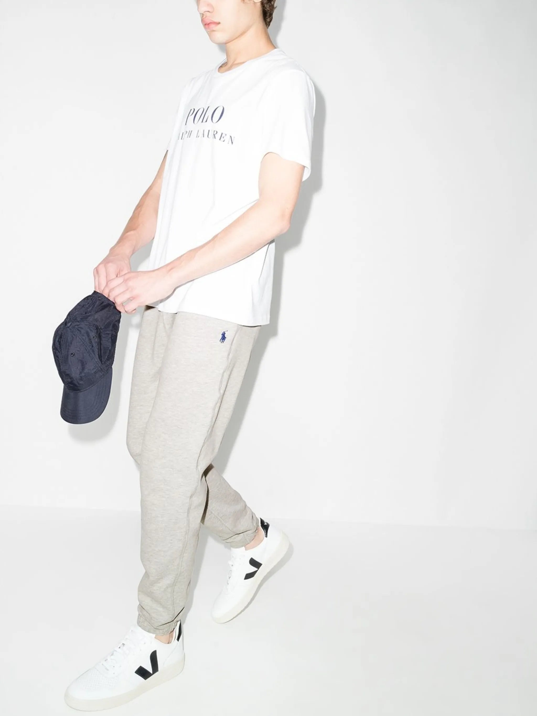 logo-embroidered drawstring track pants