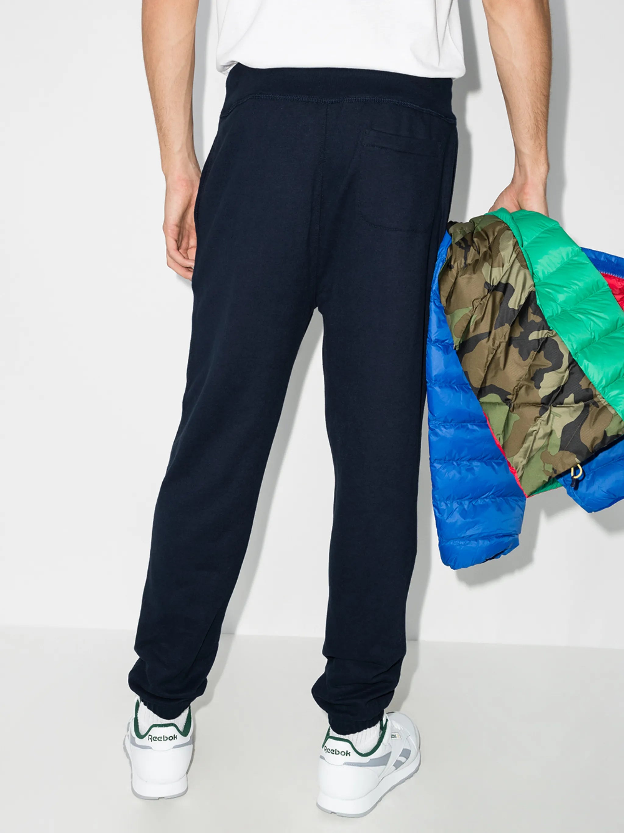 logo-embroidered drawstring track pants
