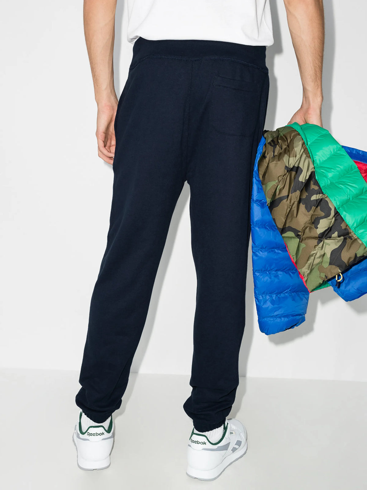 logo-embroidered drawstring track pants