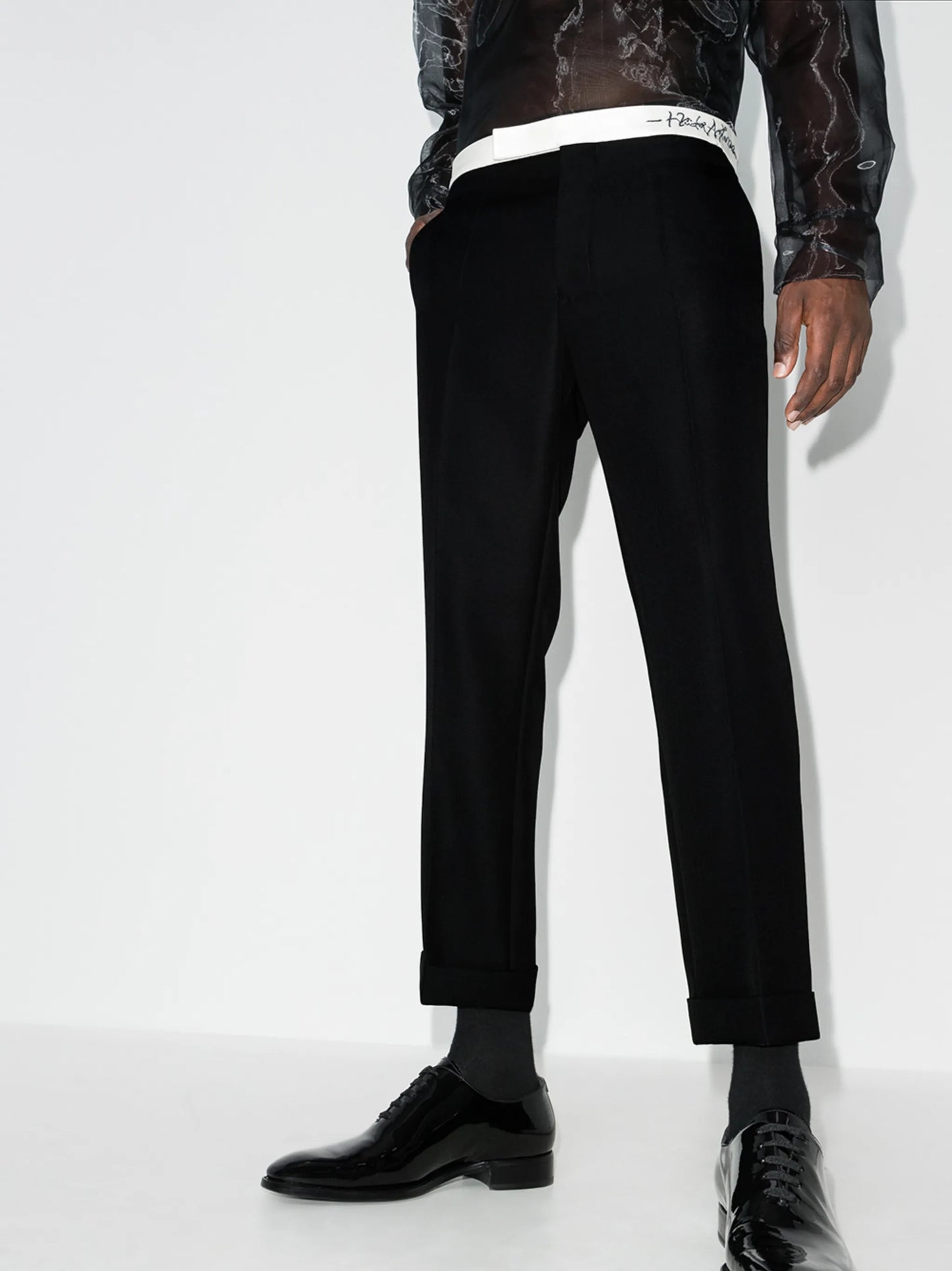 cropped tailored trousers