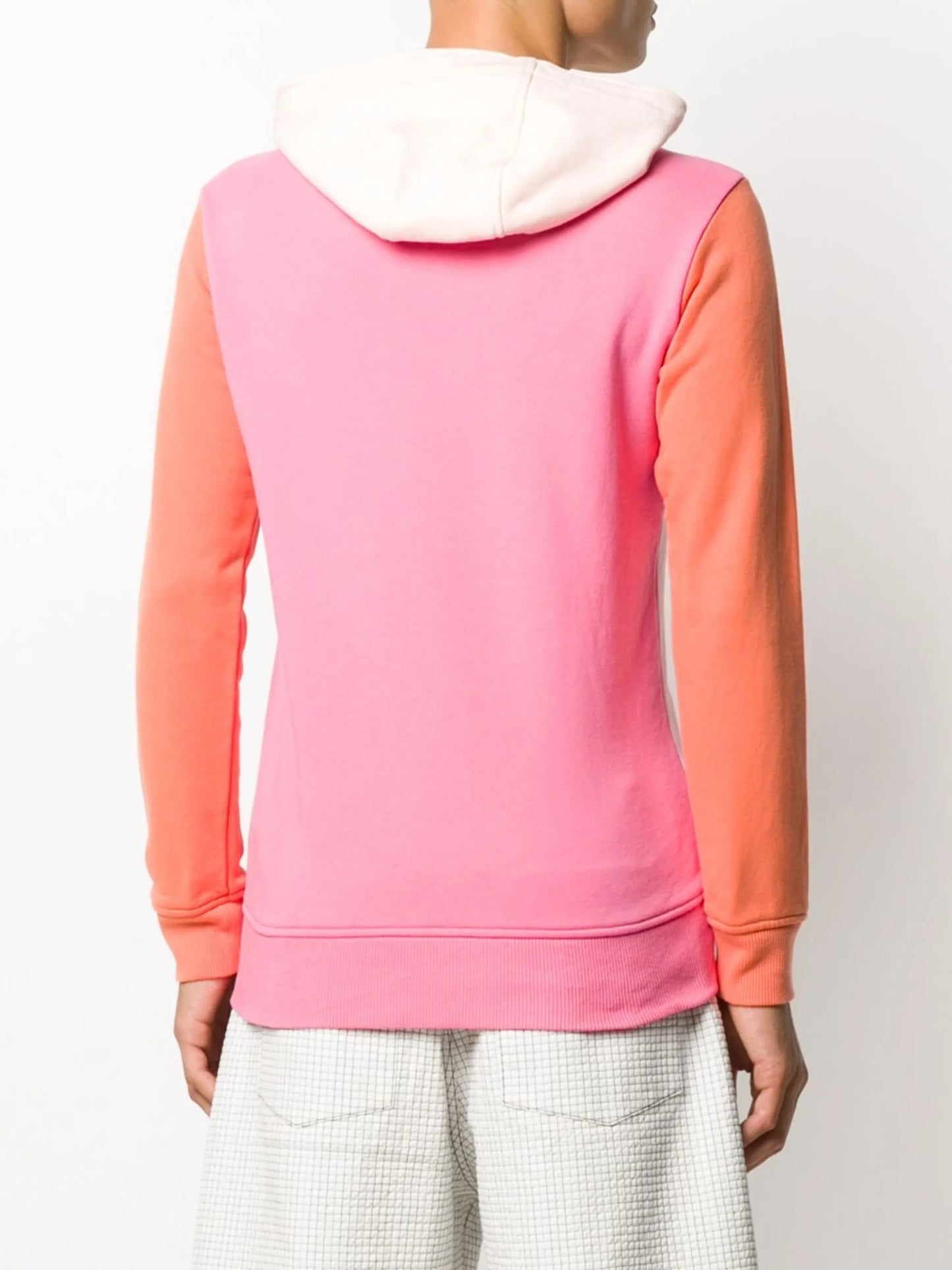 colour-block cotton hoodie