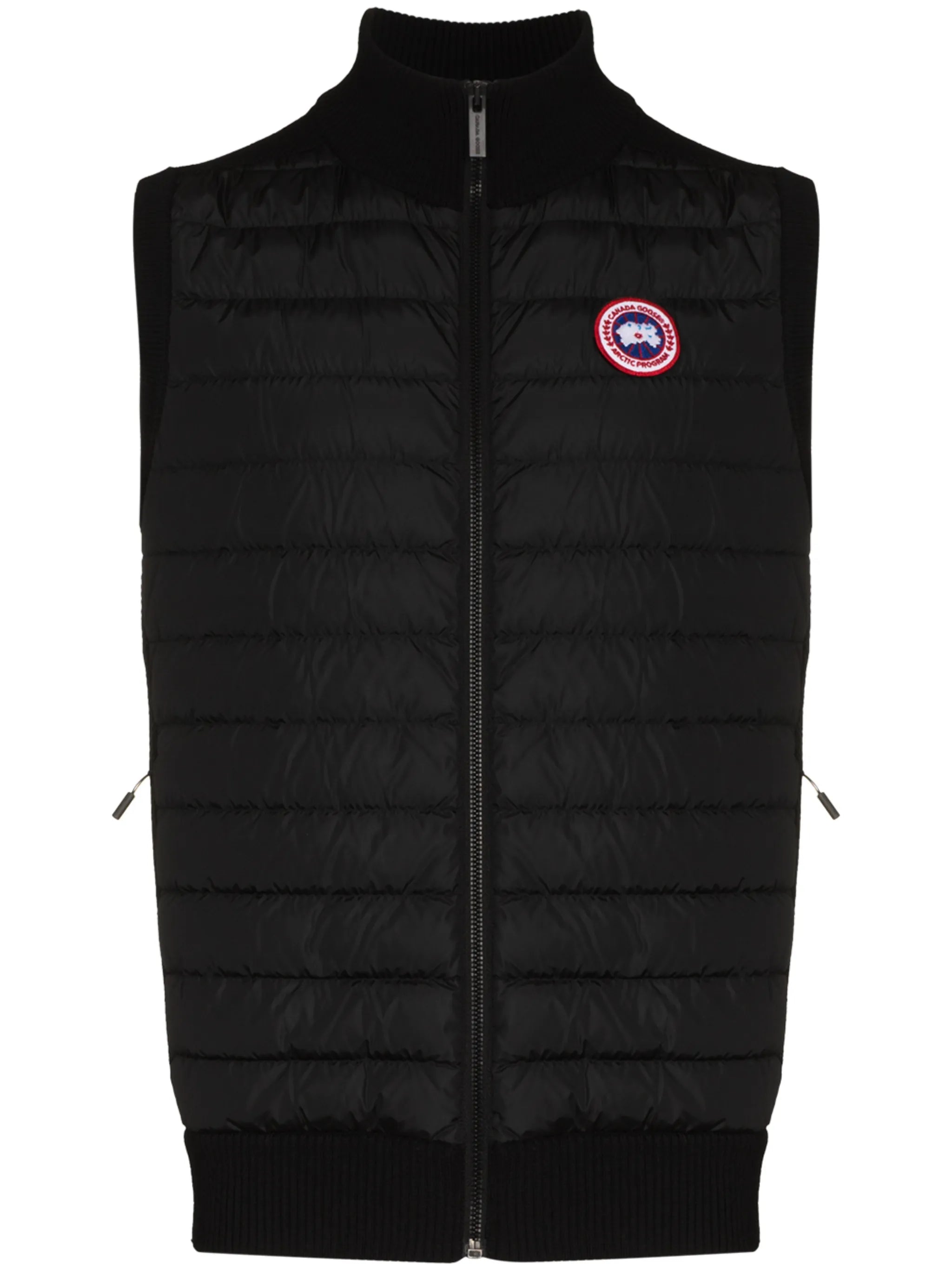 quilted wool-panel waistcoat