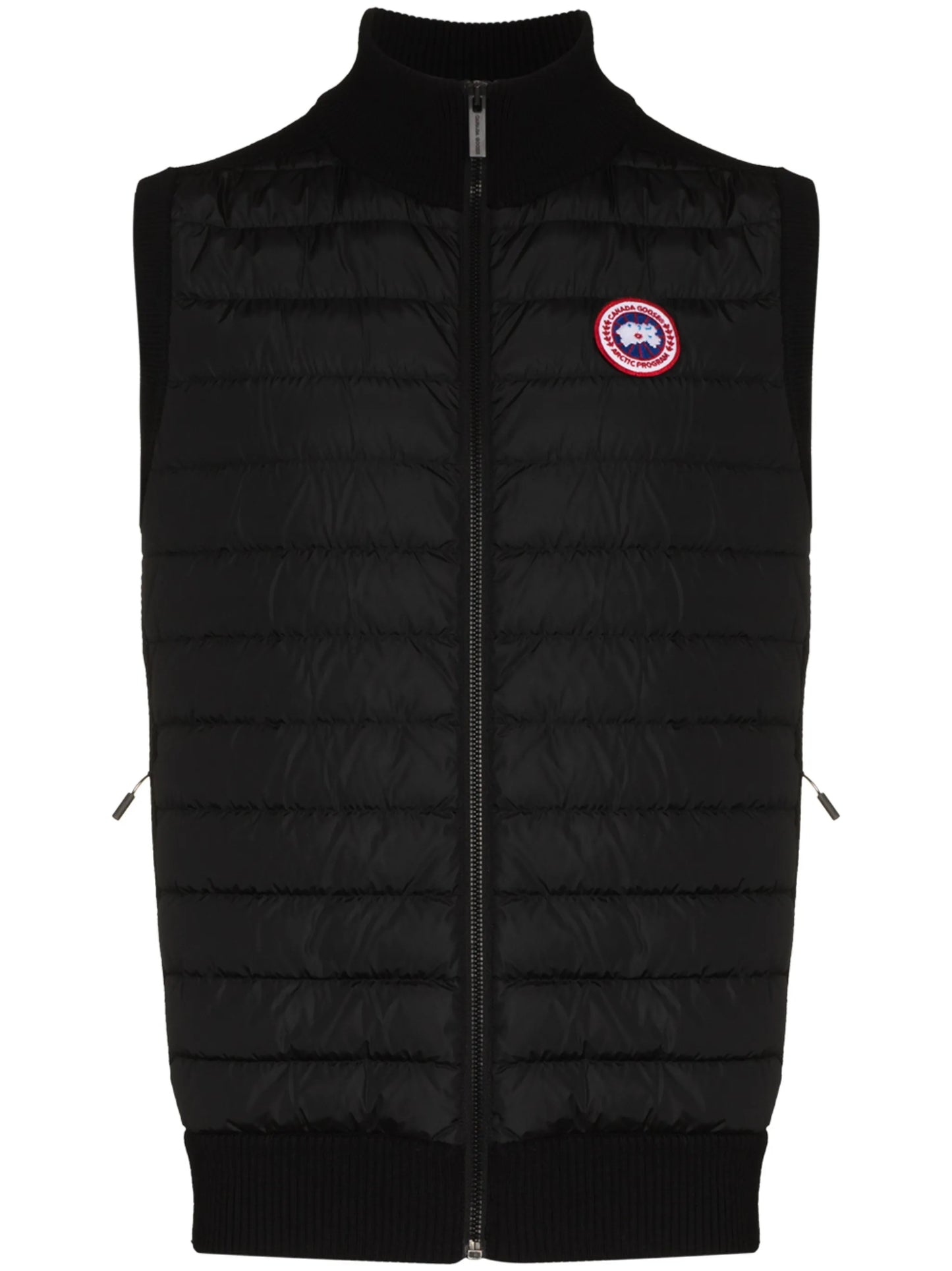 quilted wool-panel waistcoat