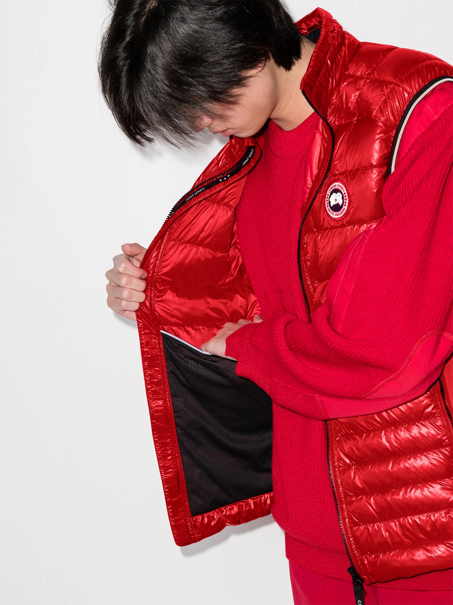 zip-up padded gilet