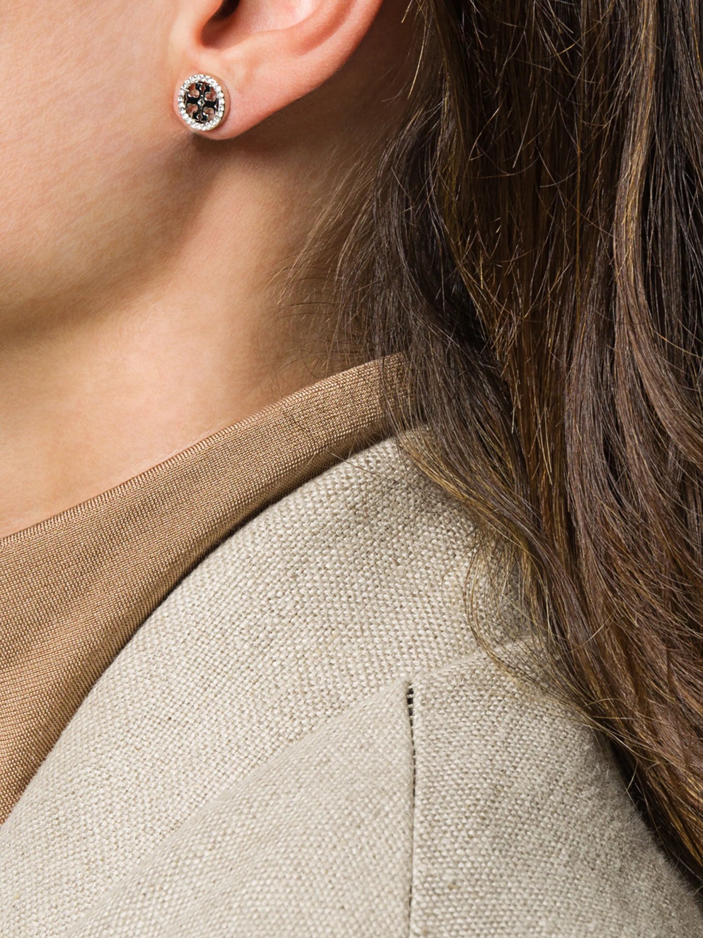 Icon pave stud earrings