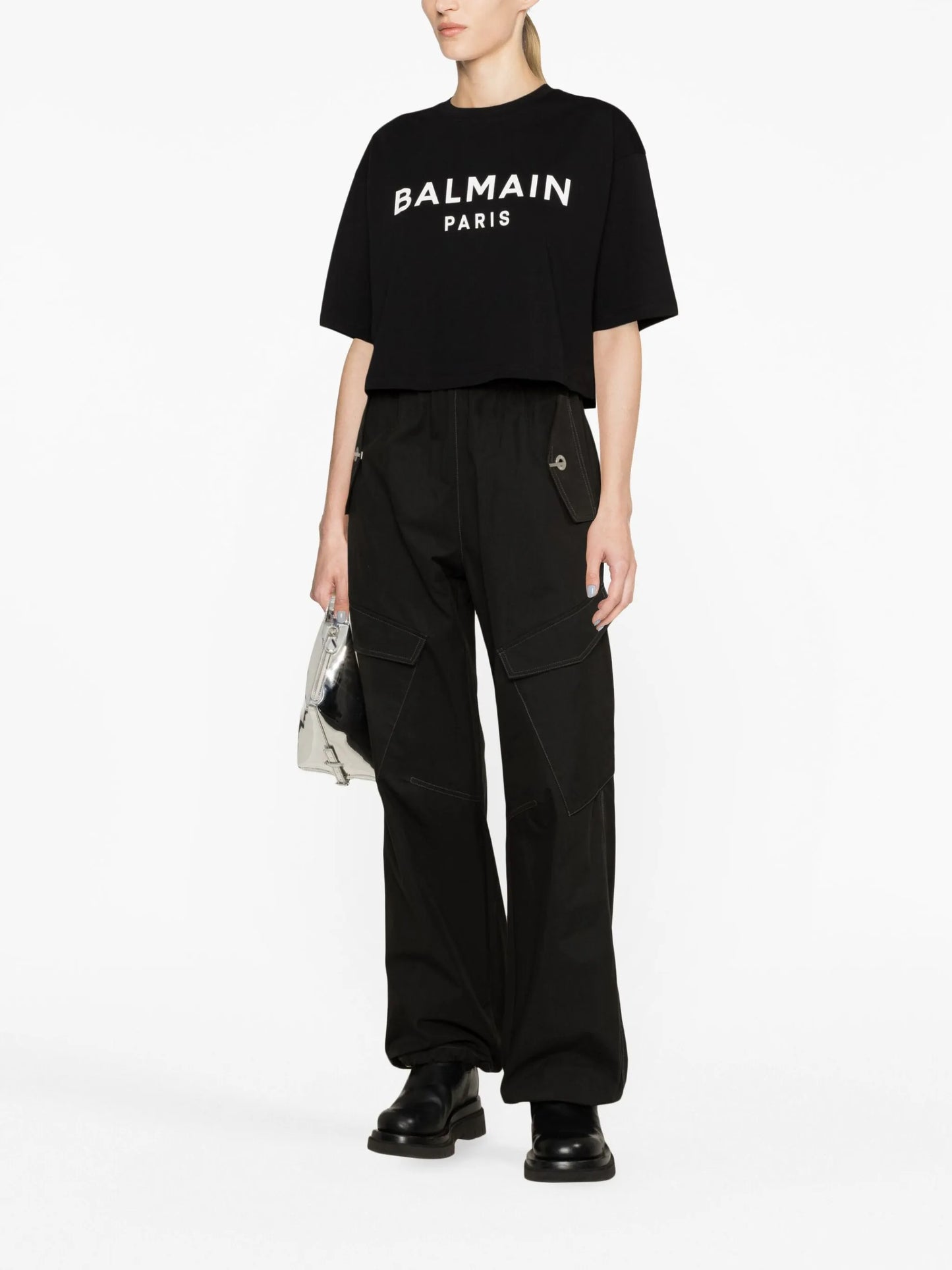 crop logo T-shirt