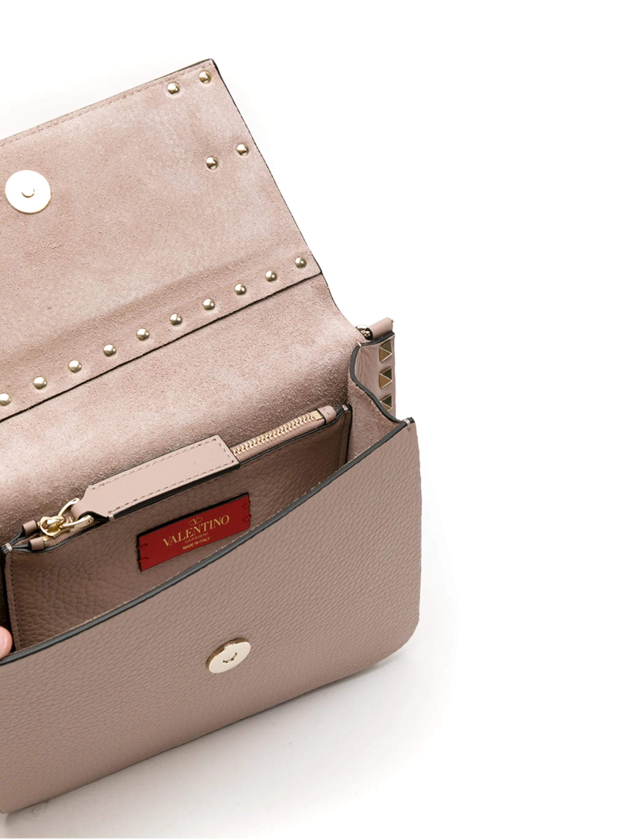 small Rockstud leather crossbody bag