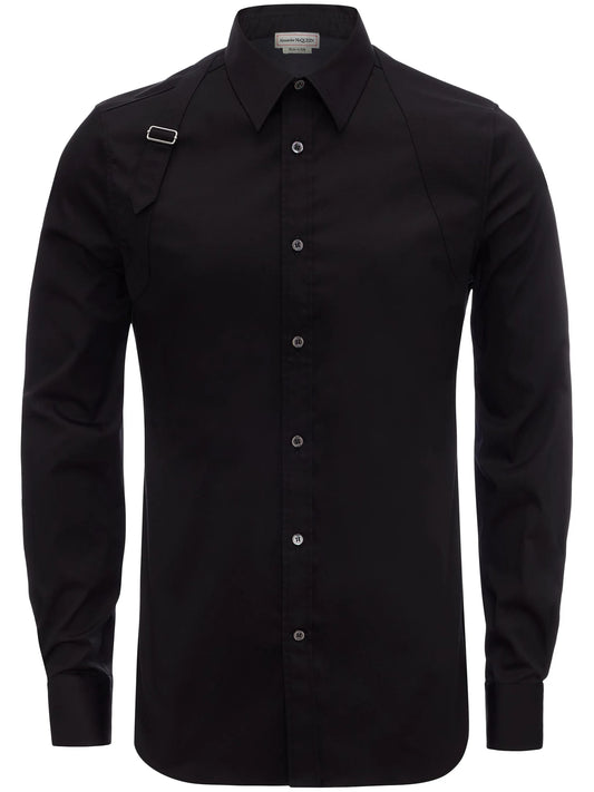 buckle-detail shirt