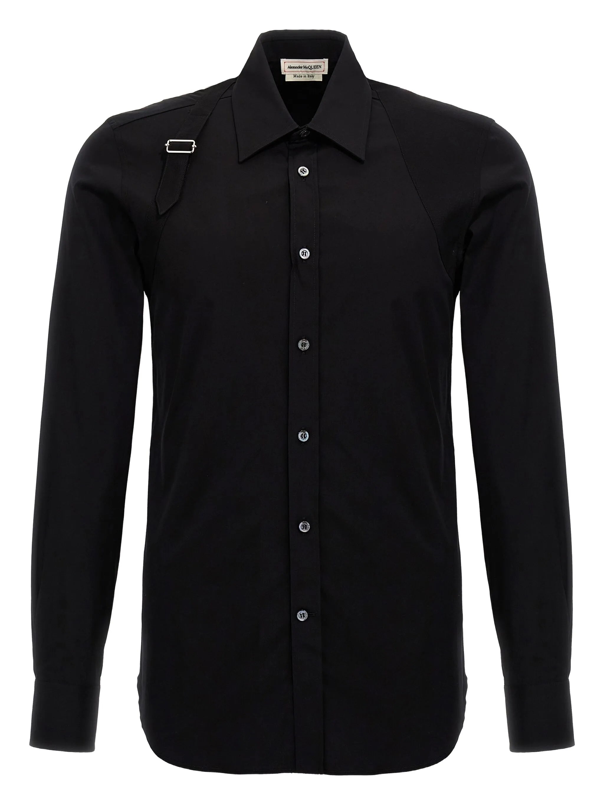 buckle-detail shirt