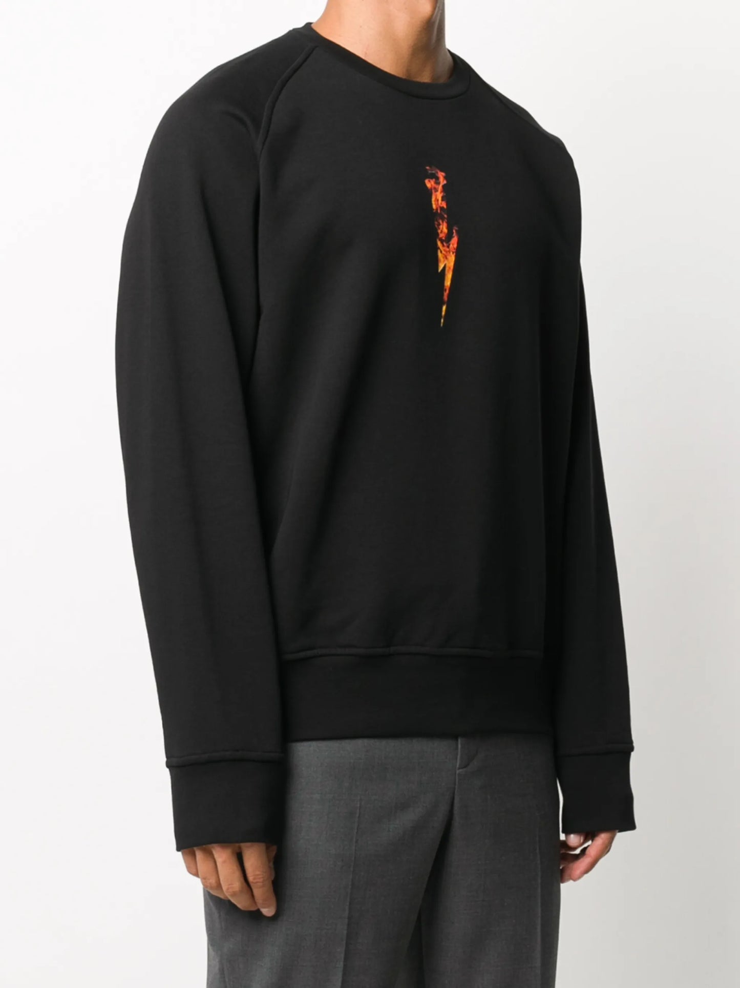 flames logo print sweatshirt