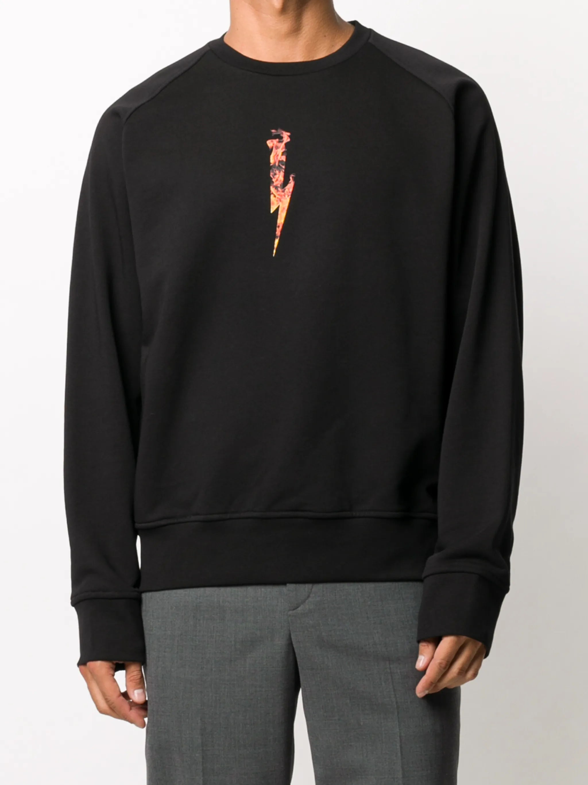 flames logo print sweatshirt