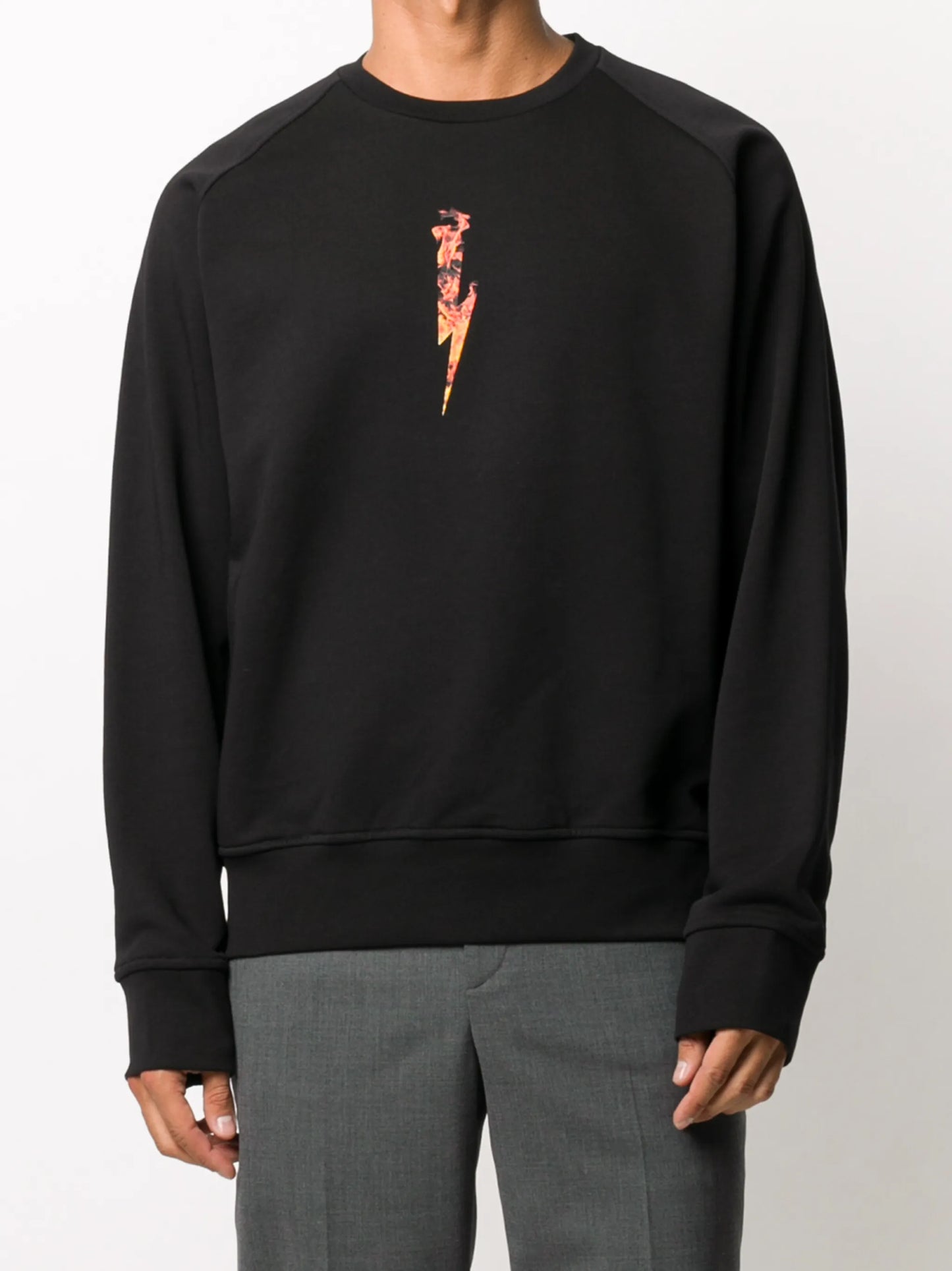 flames logo print sweatshirt