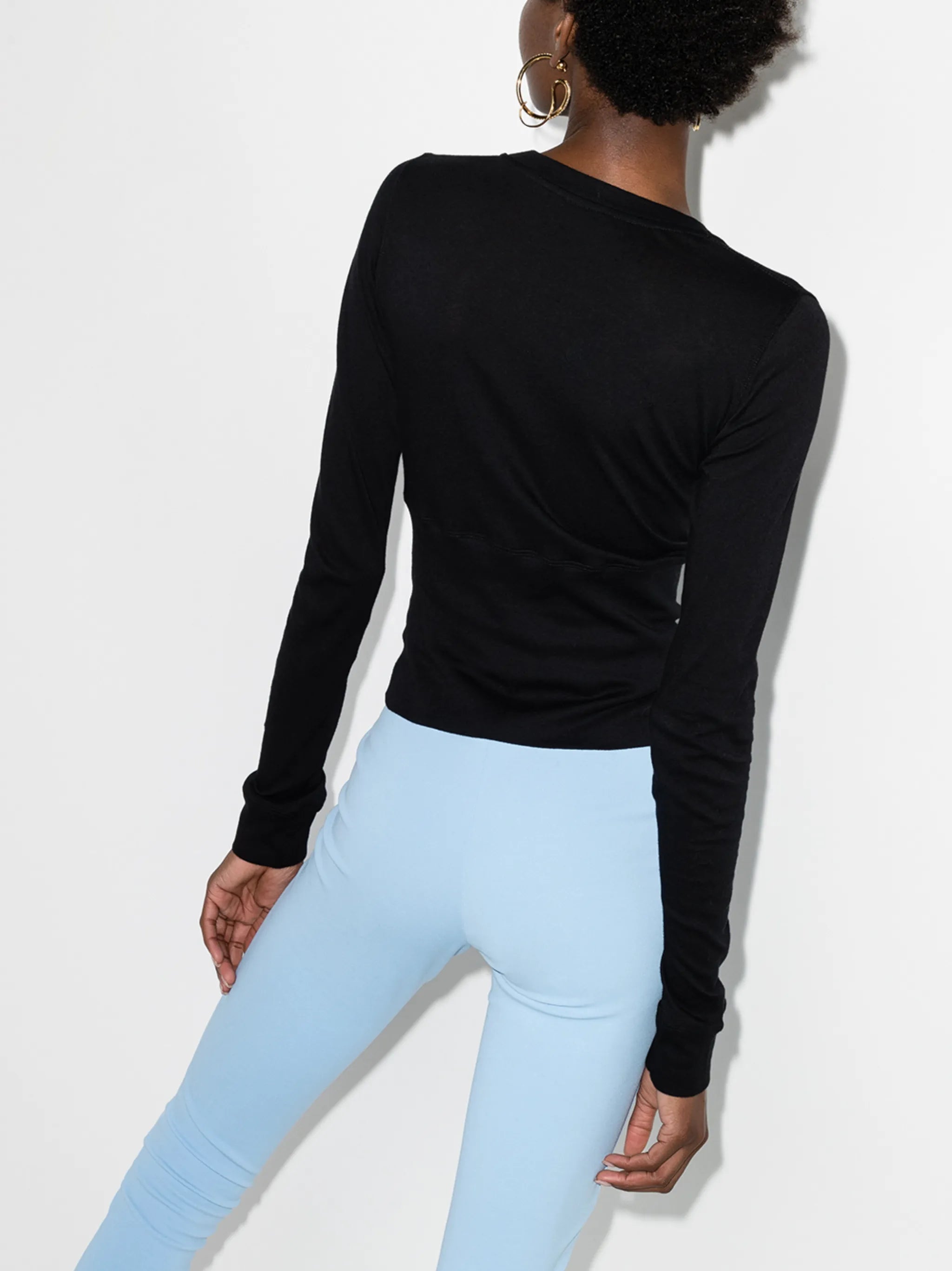 long-sleeve cotton T-shirt