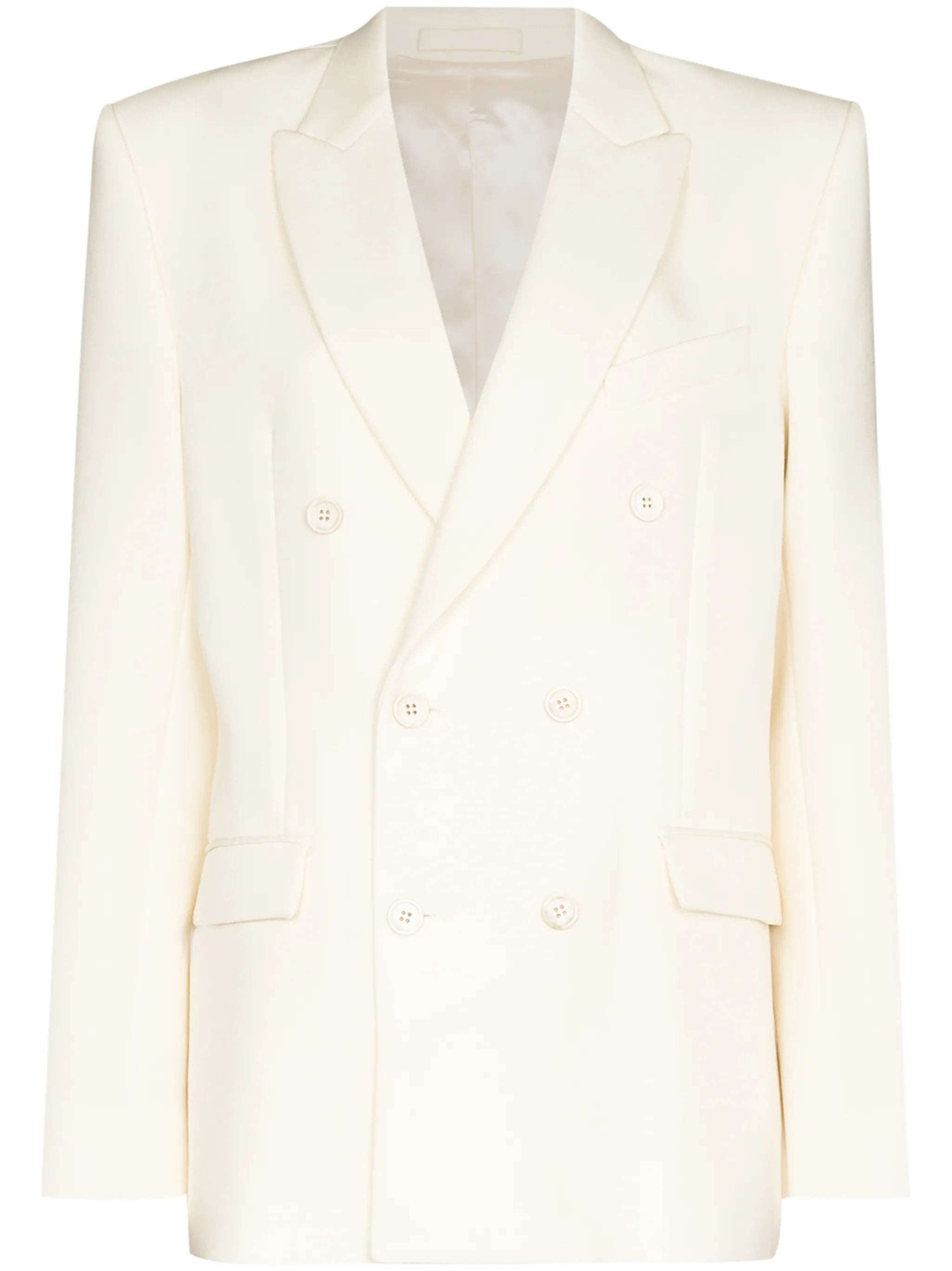 double-breasted wool blazer