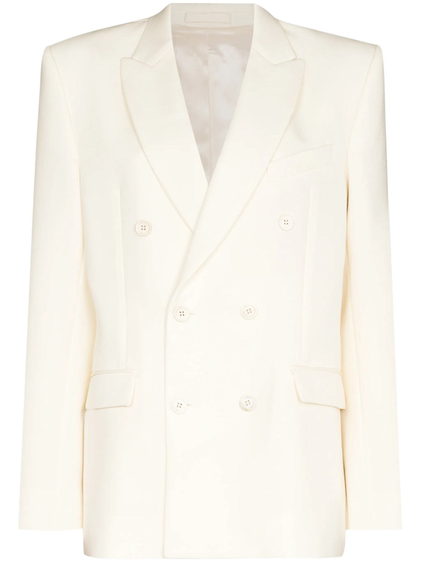 double-breasted wool blazer