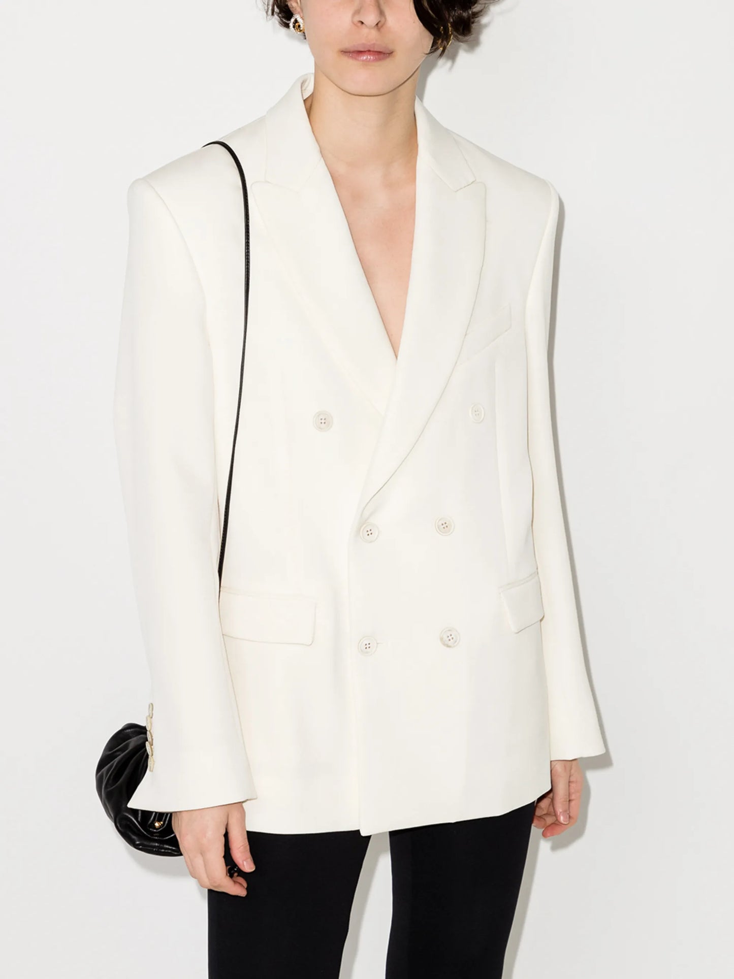 double-breasted wool blazer