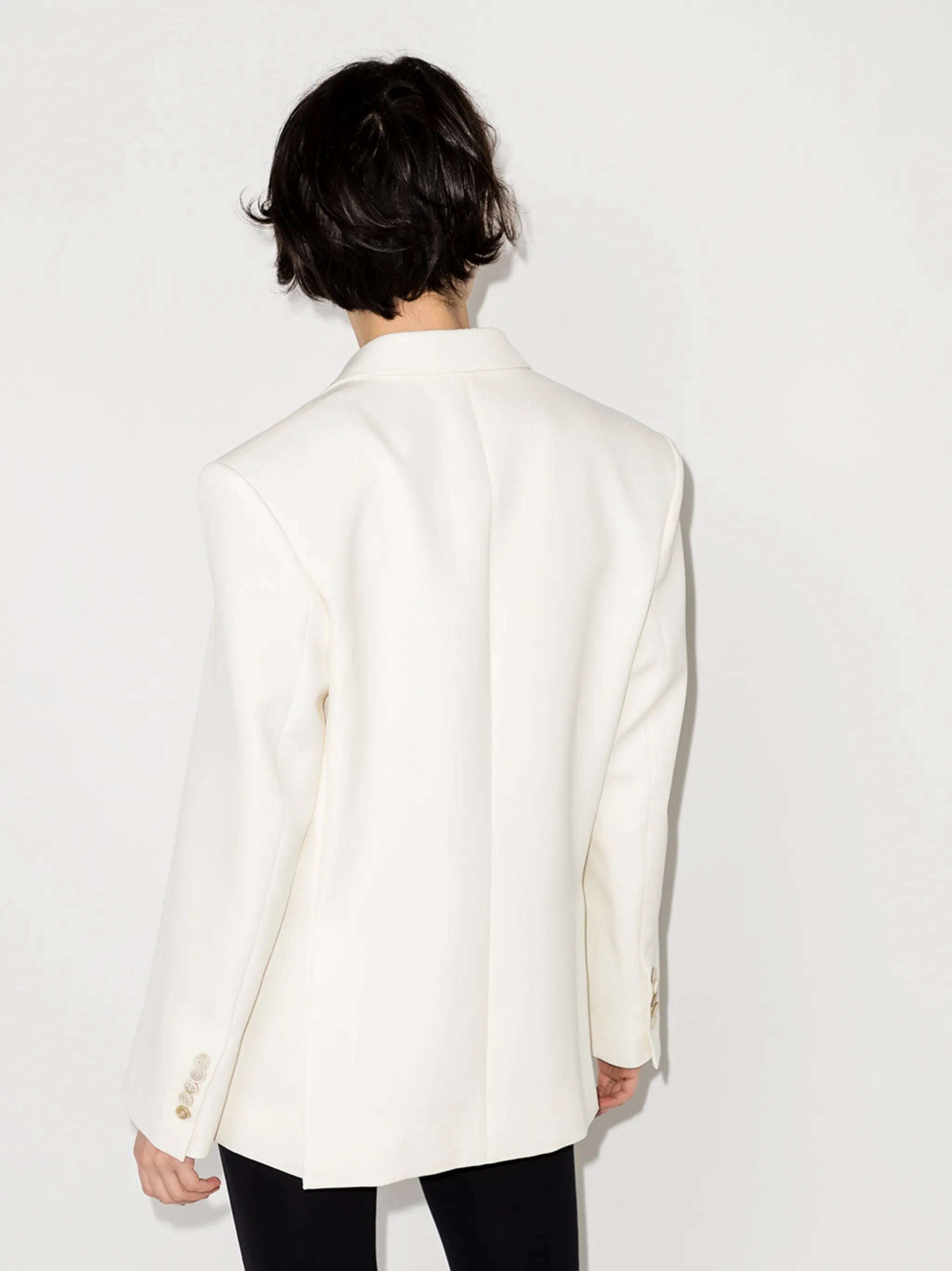 double-breasted wool blazer