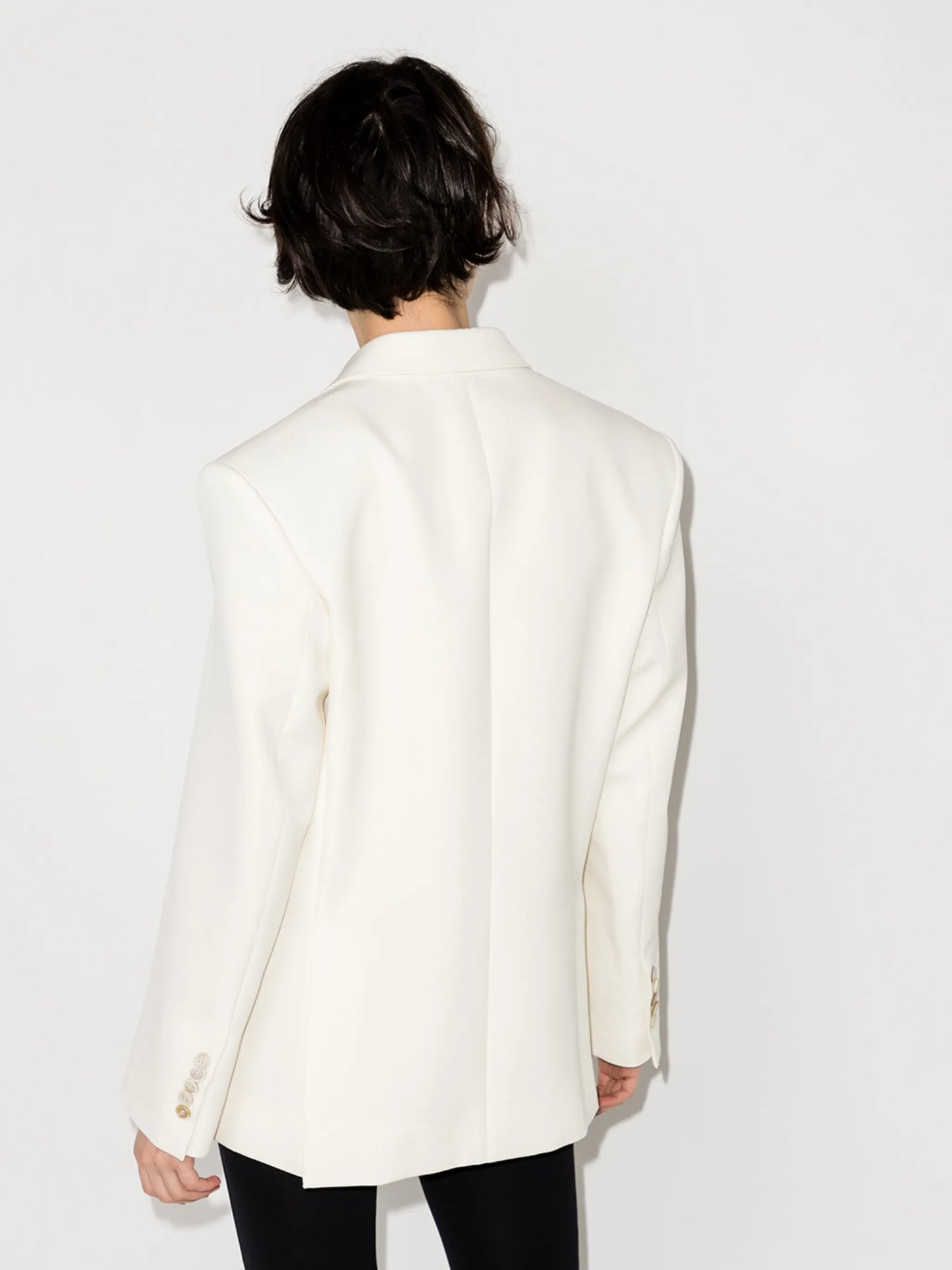 double-breasted wool blazer