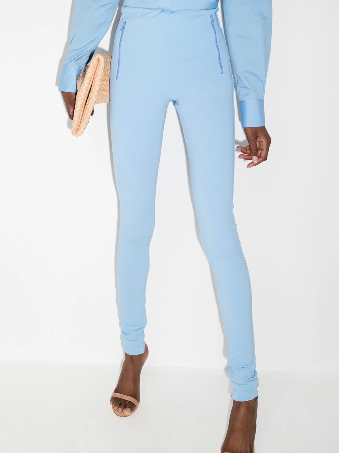 zip detail leggings