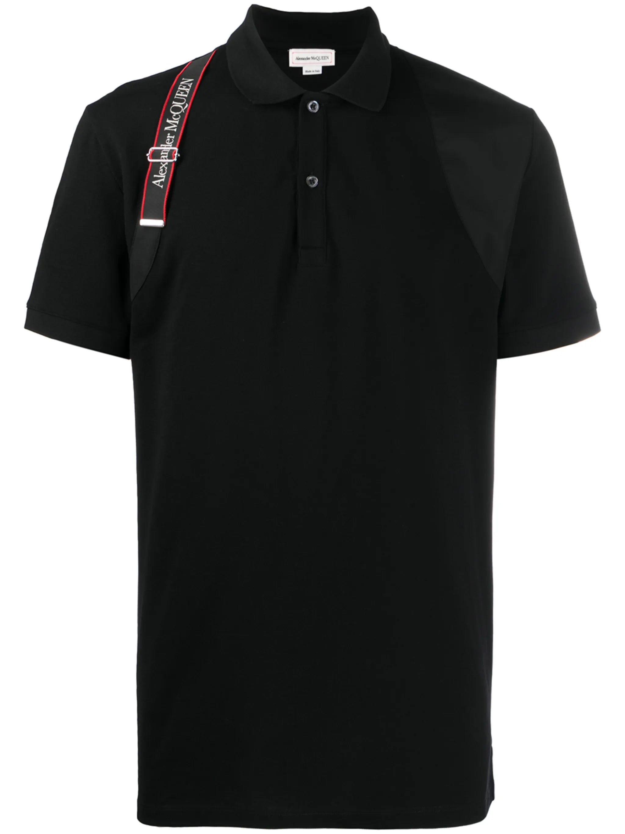 logo harness-strap polo shirt
