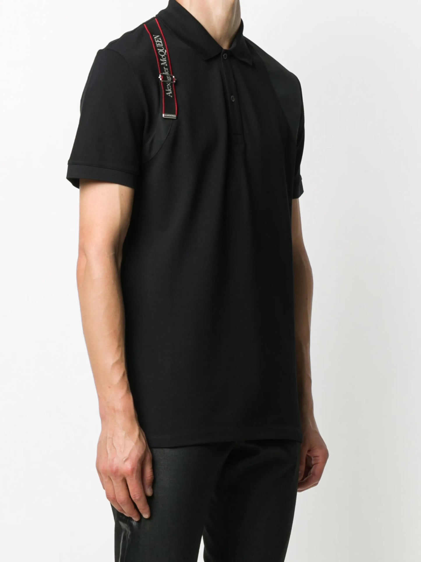 logo harness-strap polo shirt