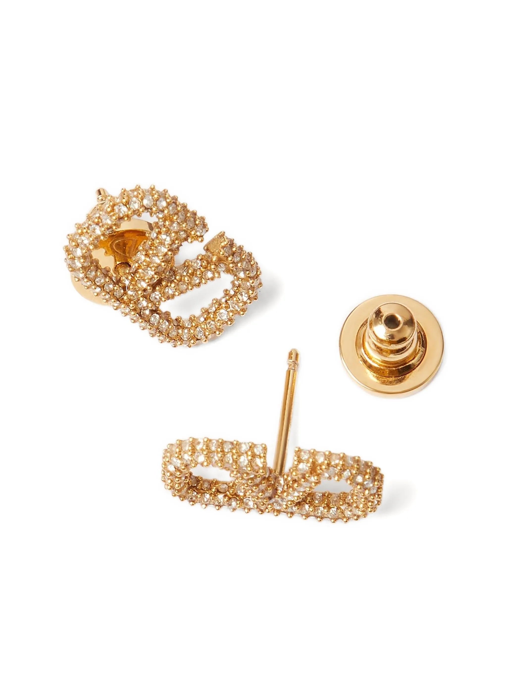 VLogo Signature crystal-embellished earrings