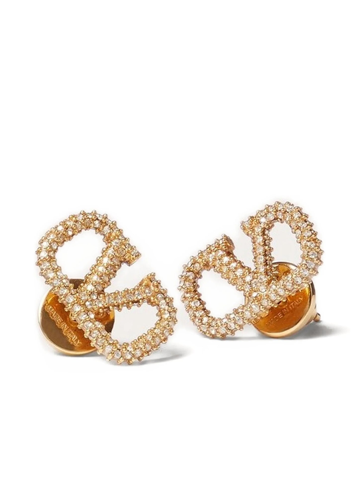 VLogo Signature crystal-embellished earrings