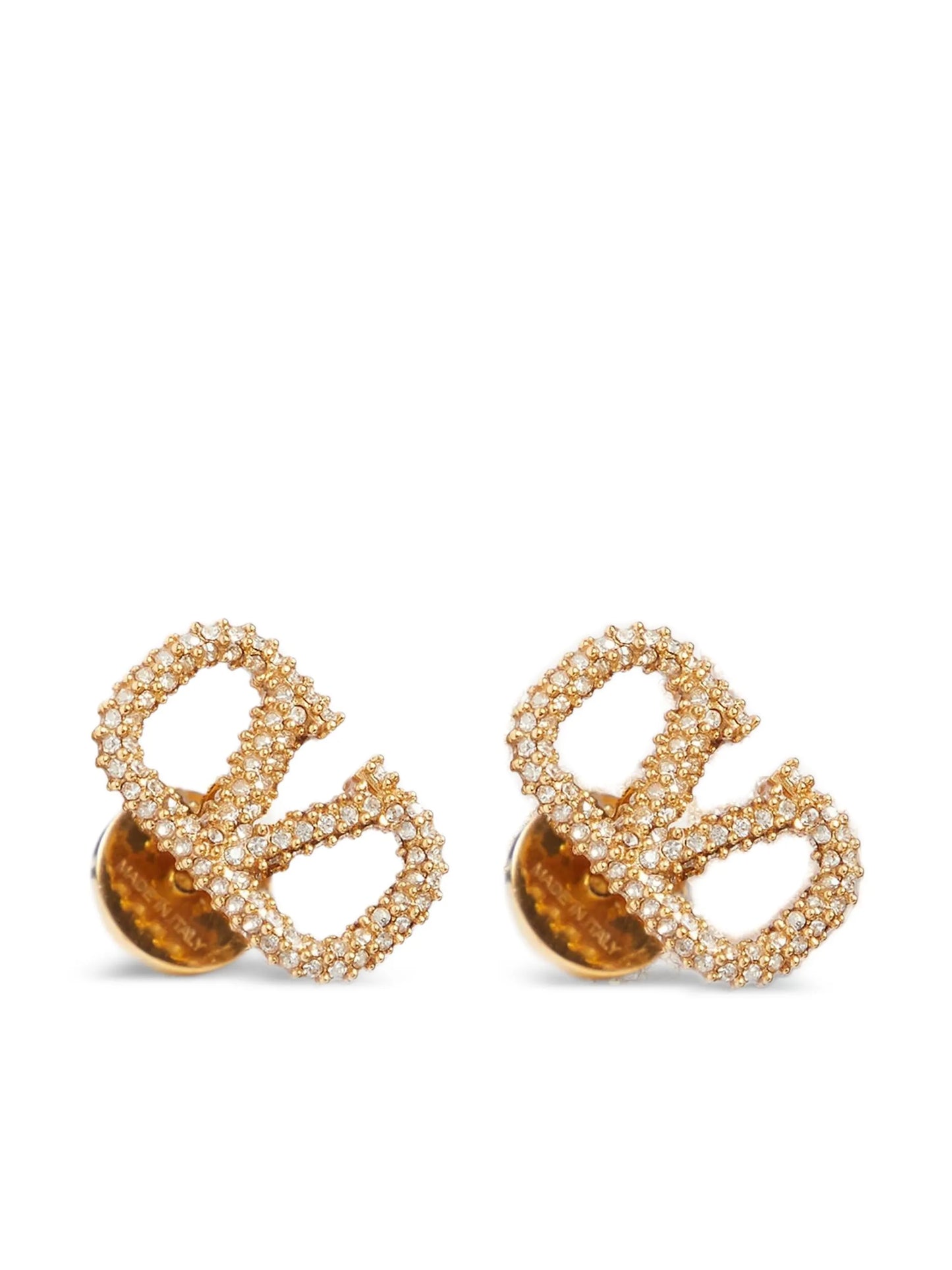 VLogo Signature crystal-embellished earrings