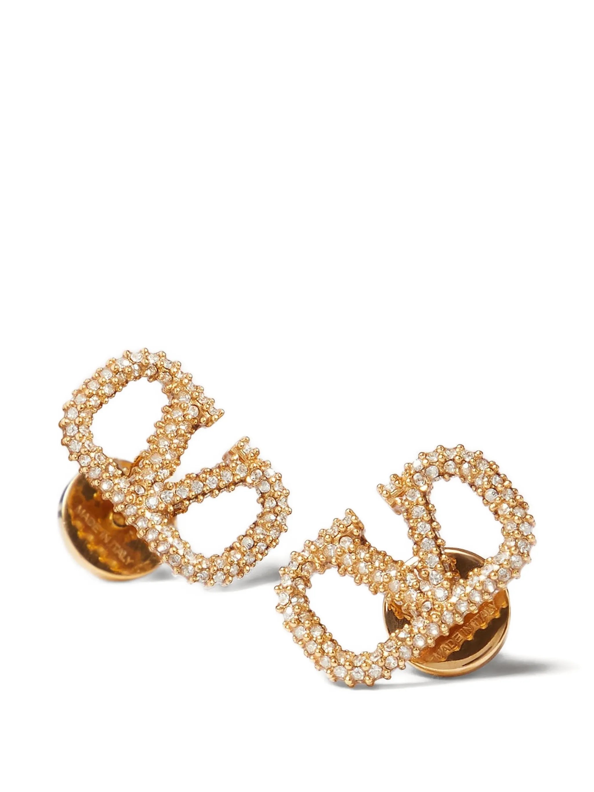 Vlogo Signature earrings in metal and Swarovski® crystals