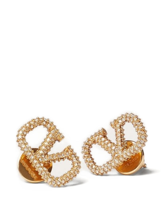 Vlogo Signature earrings in metal and Swarovski® crystals