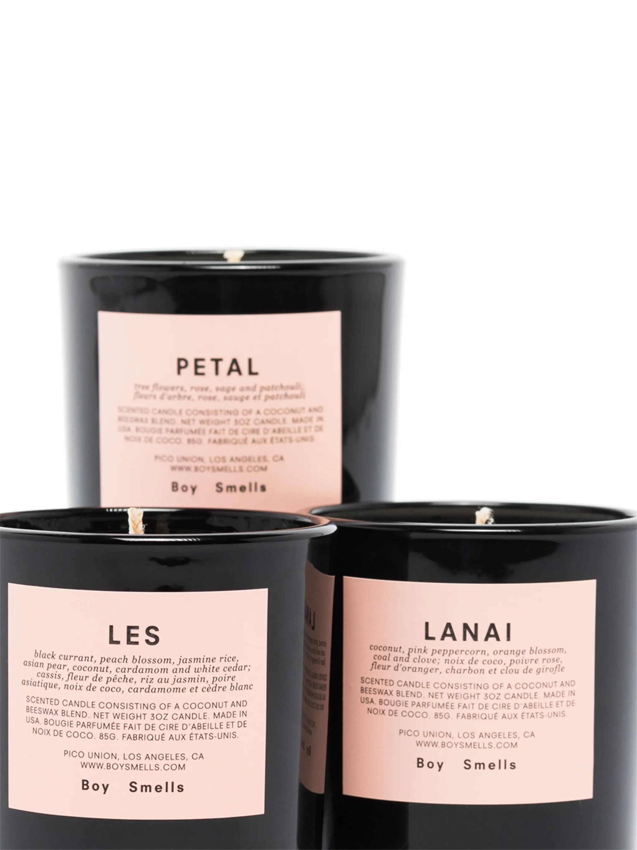 Votive three-set scented candles