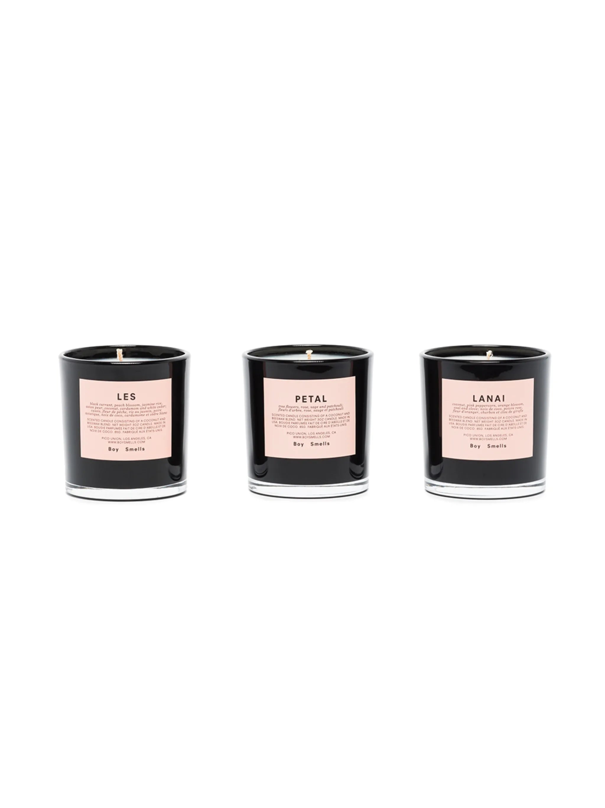 Votive three-set scented candles