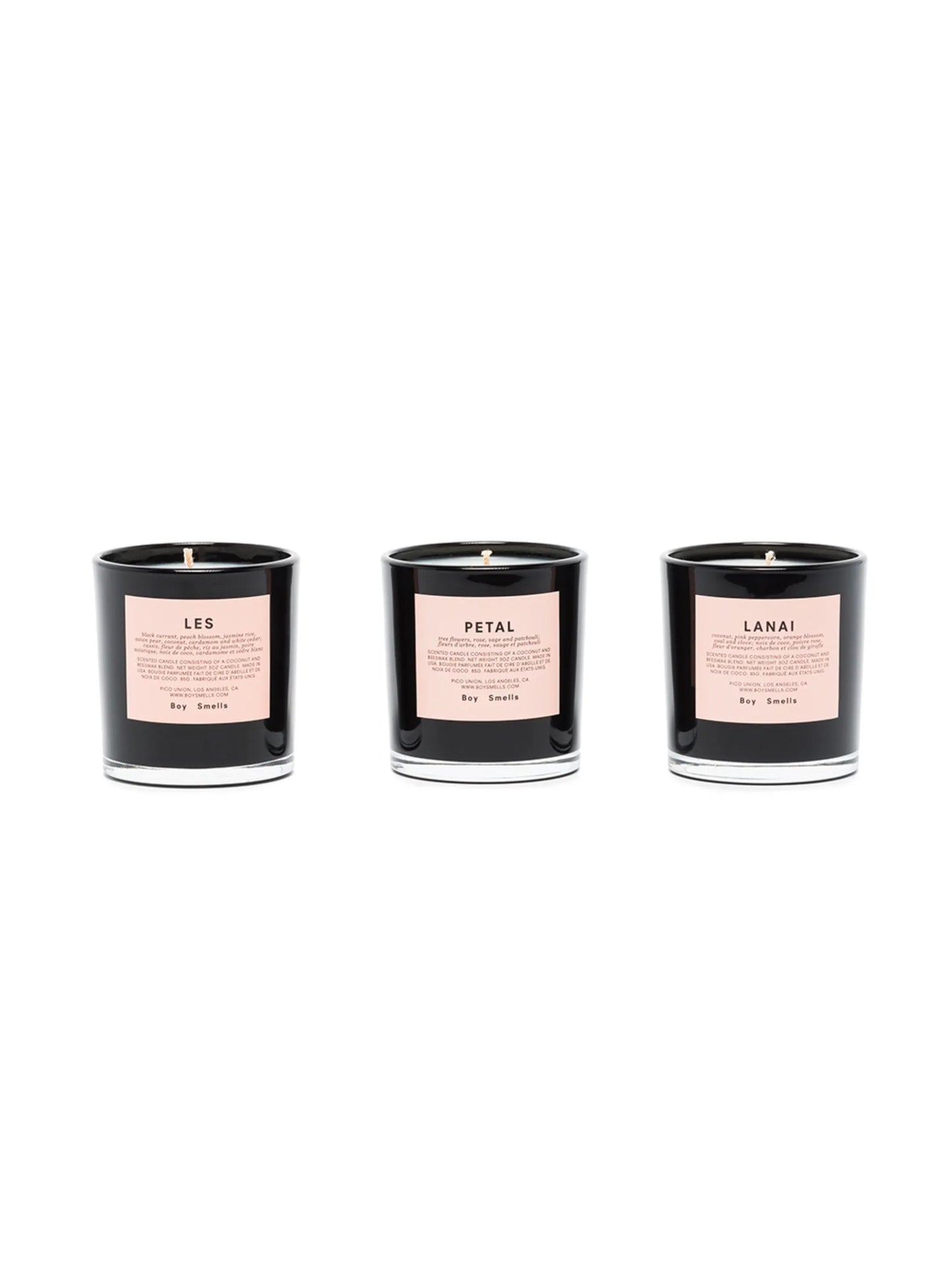 Votive three-set scented candles