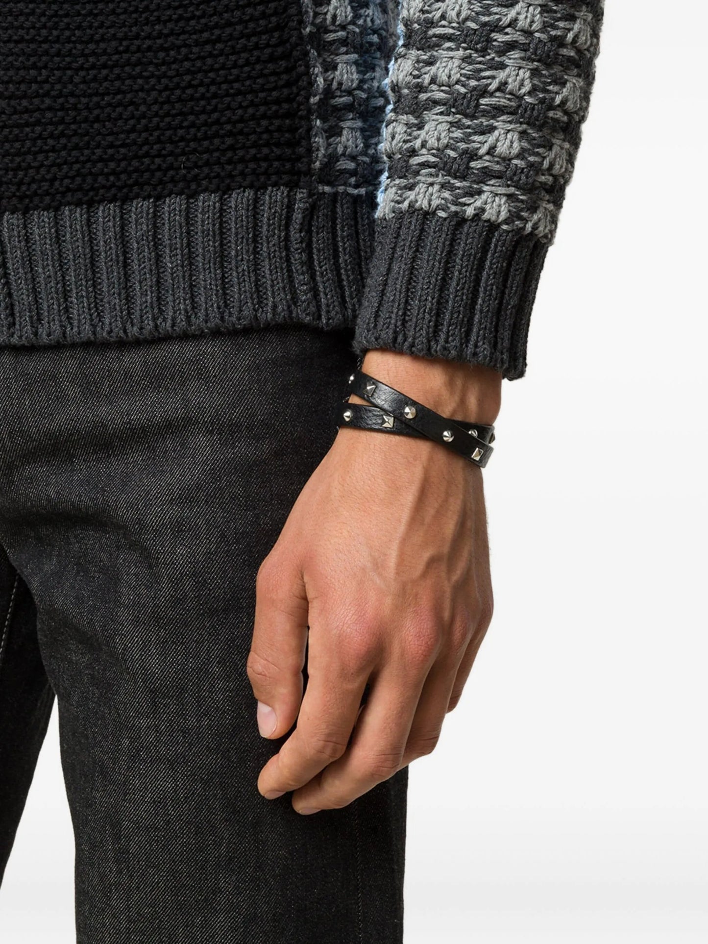 double wrap skull bracelet
