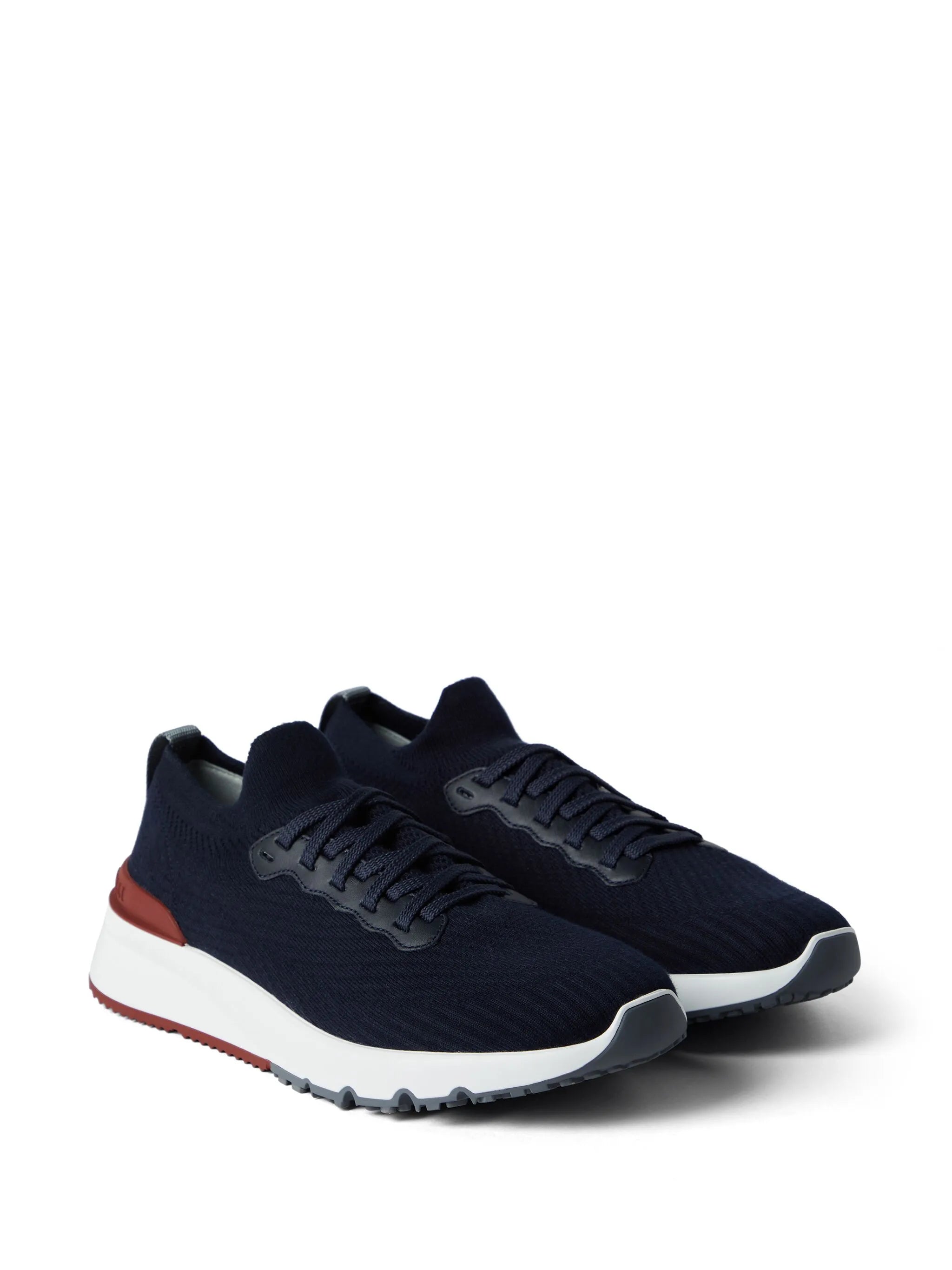 lace-up knitted sneakers