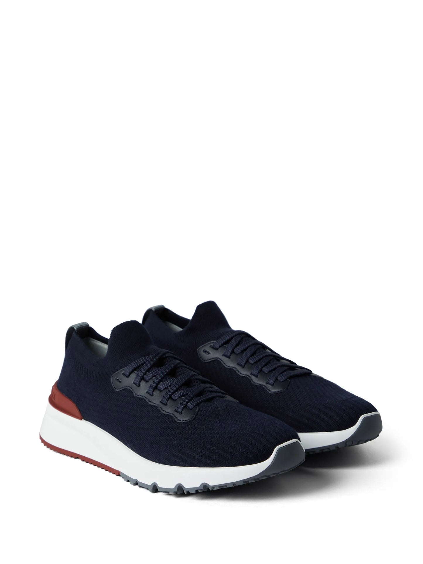 lace-up knitted sneakers