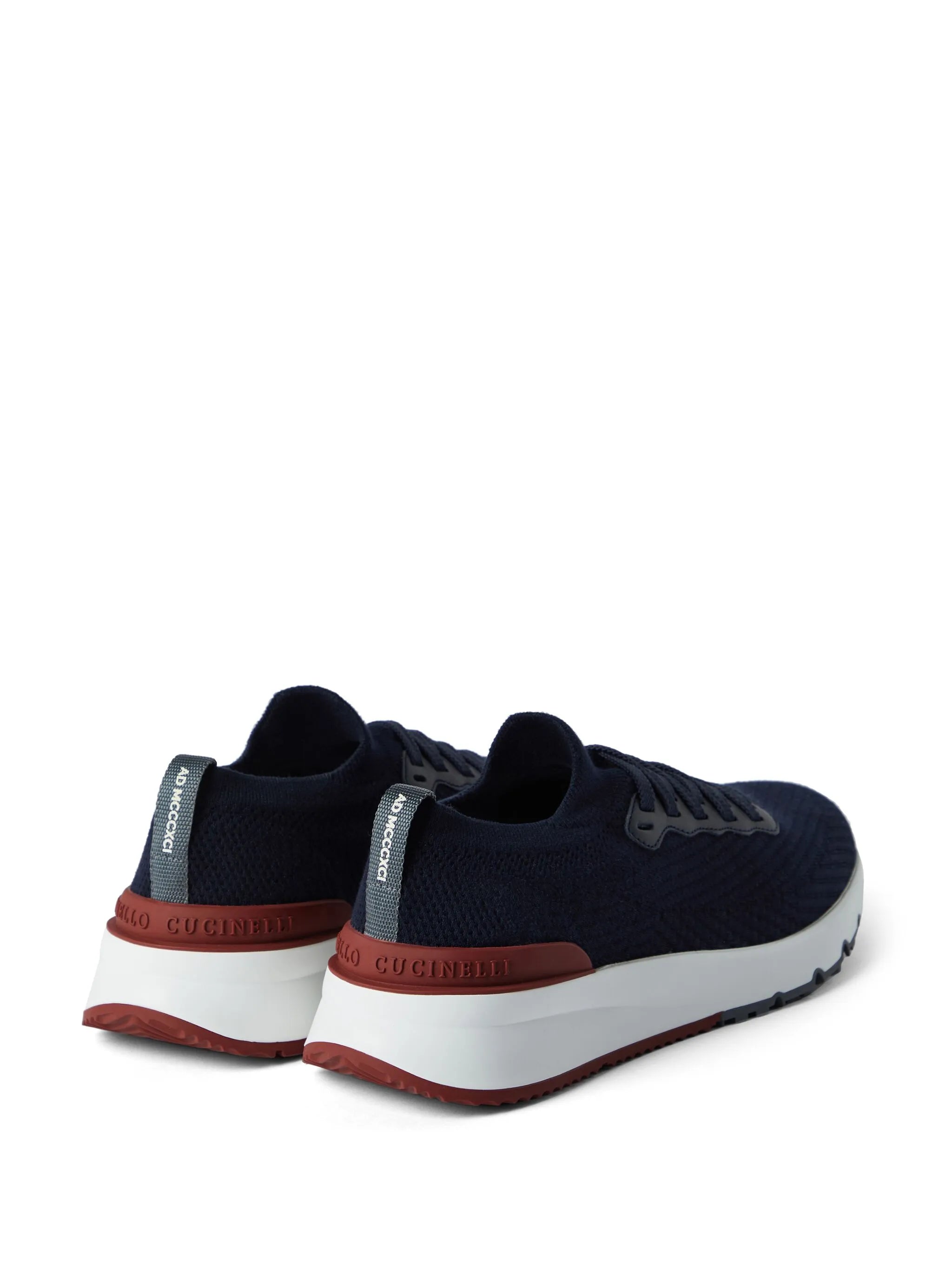 lace-up knitted sneakers