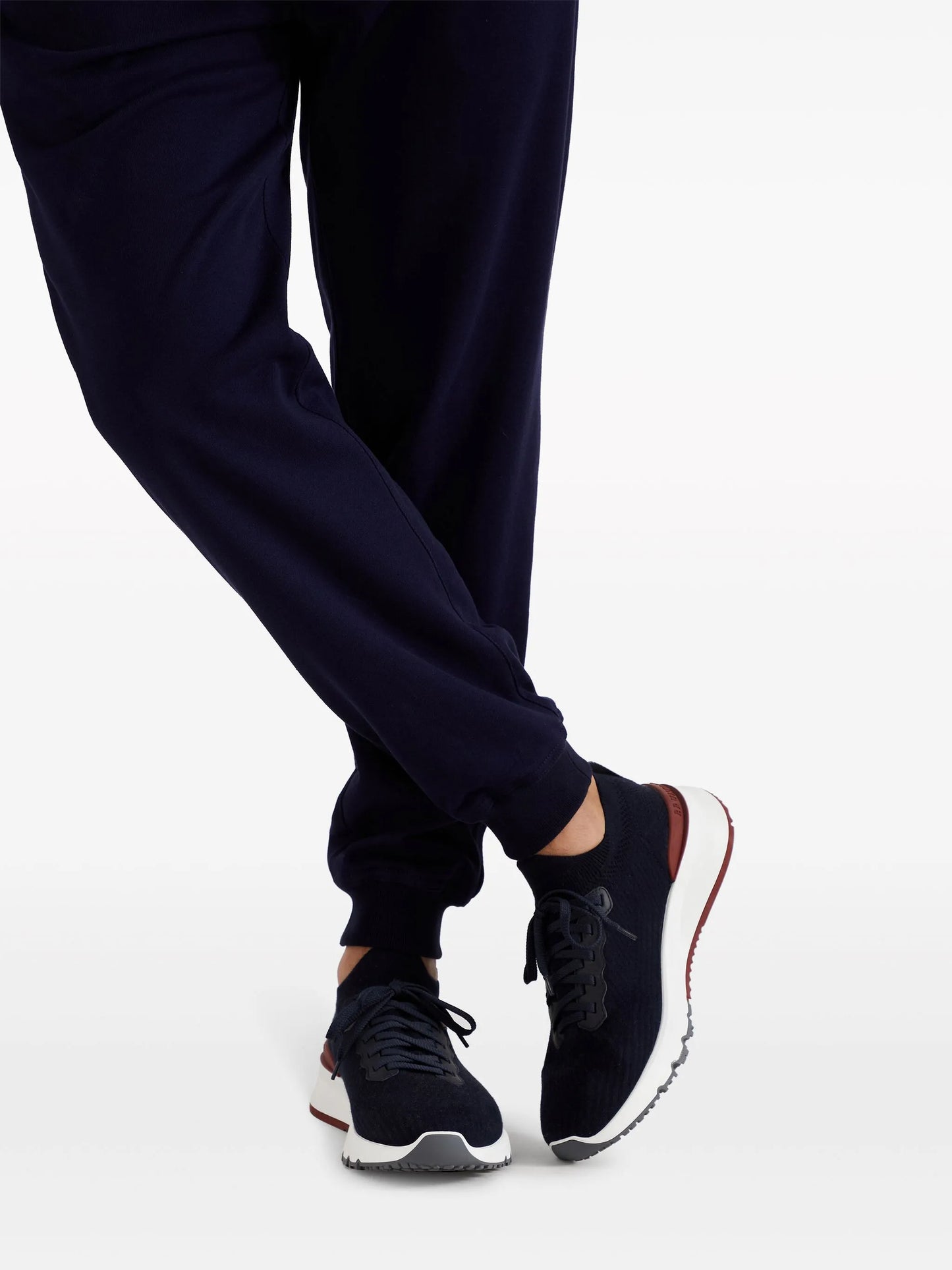 lace-up knitted sneakers