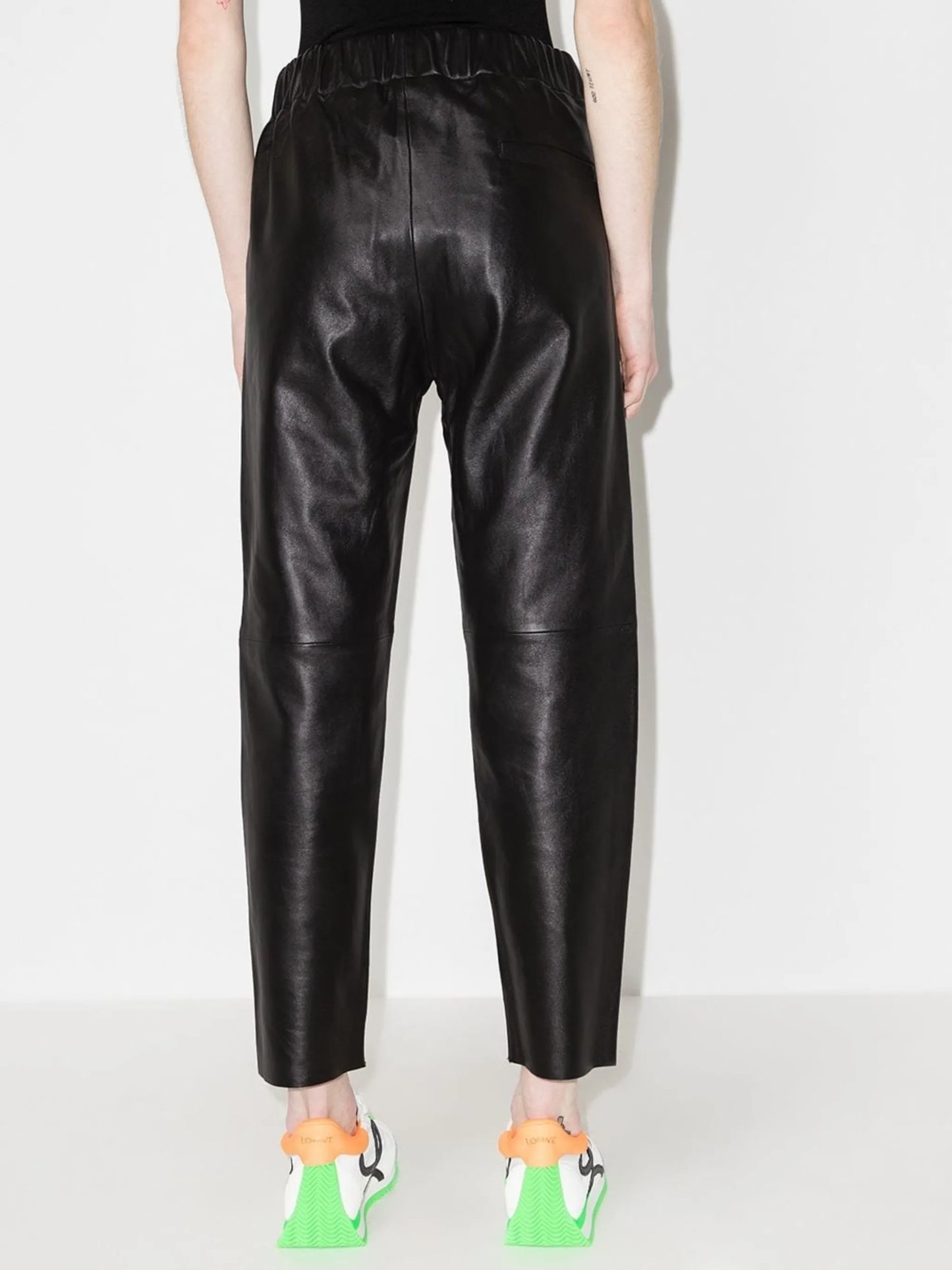 Noni leather track pants