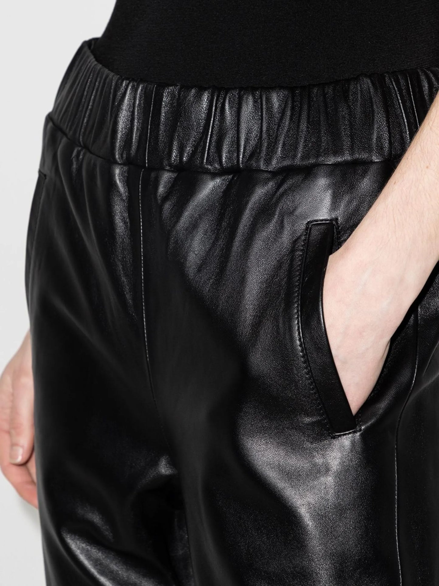Noni leather track pants