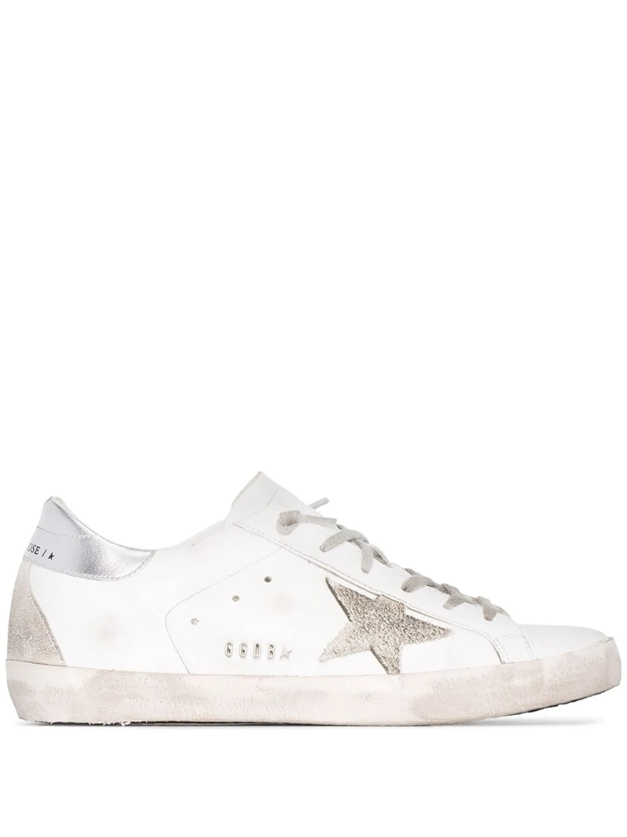 Super-Star trainers with silver heel tab and metal stud lettering