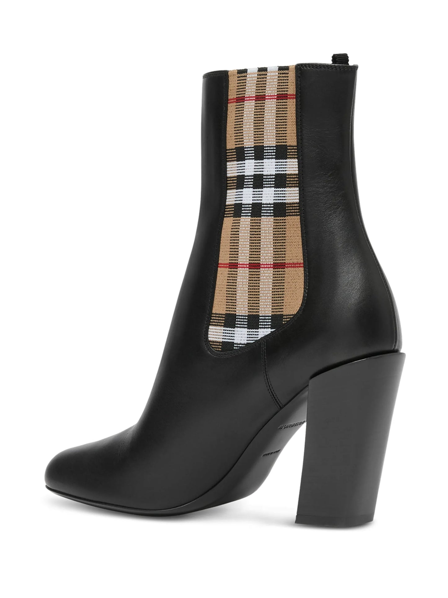 vintage check detail ankle boots