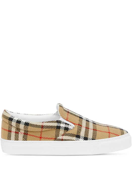 Vintage Check slip-on sneakers