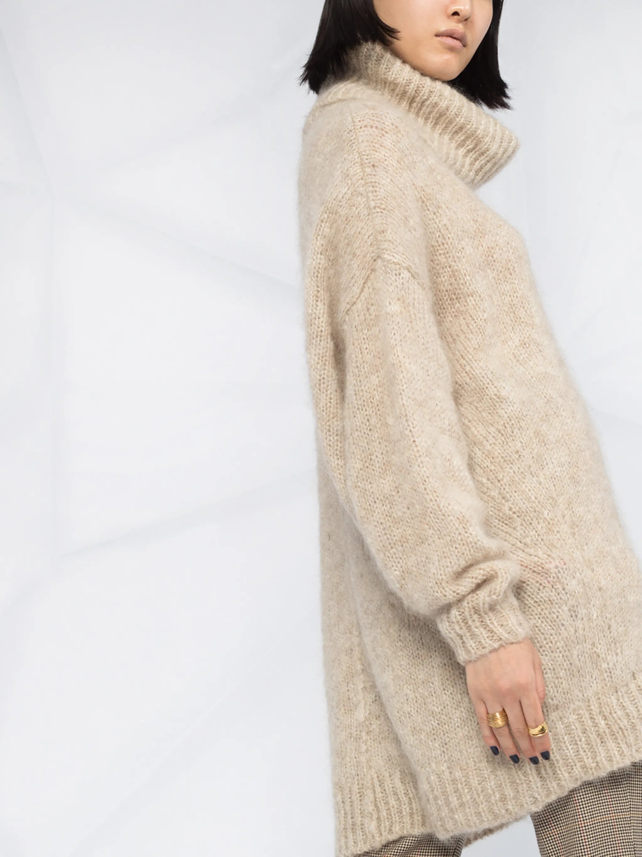 oversized roll neck jumper