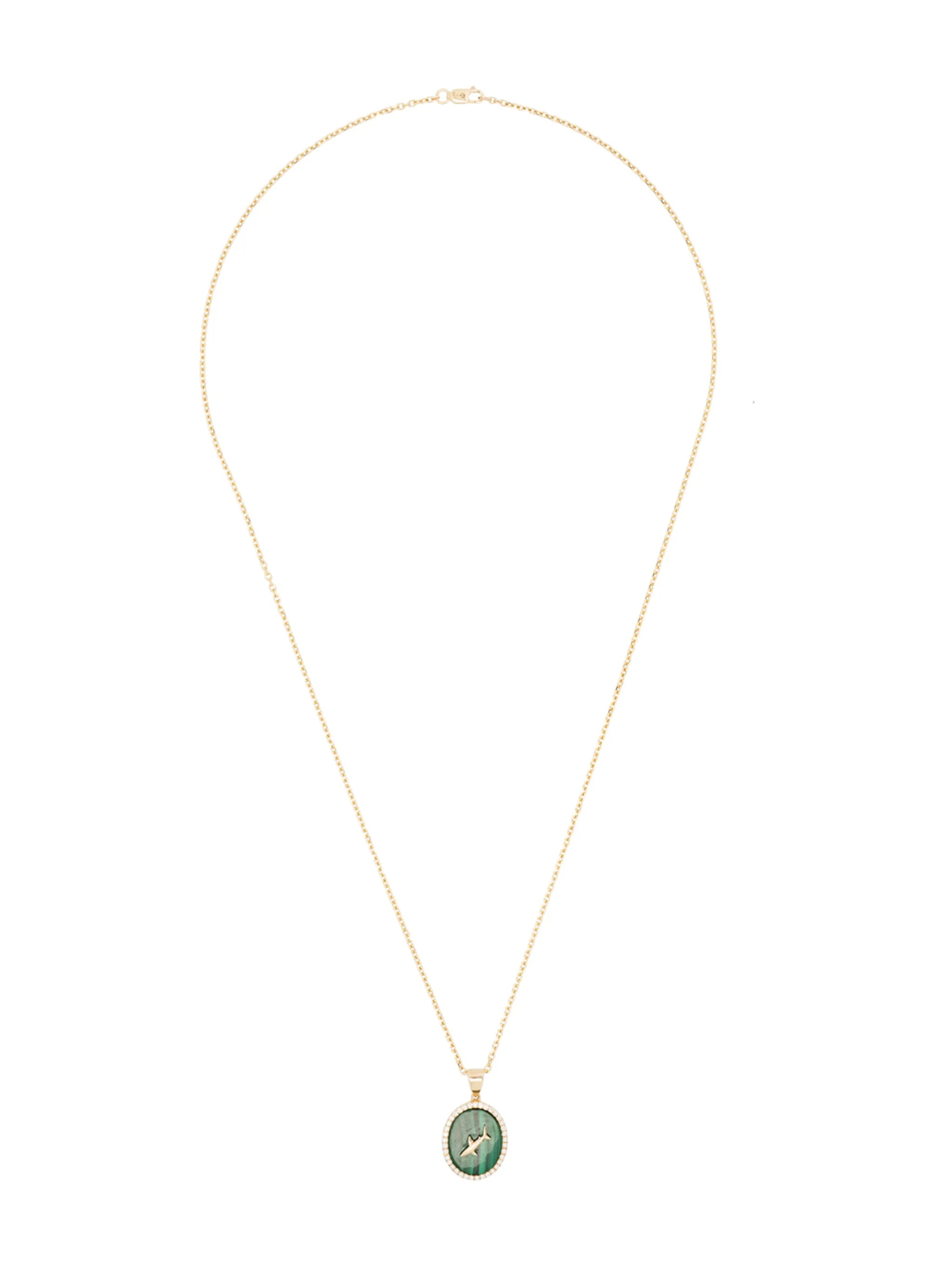 14kt yellow gold Pisces diamond necklace