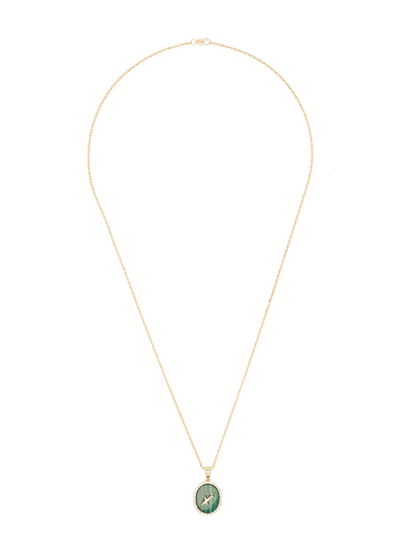 14kt yellow gold Pisces diamond necklace