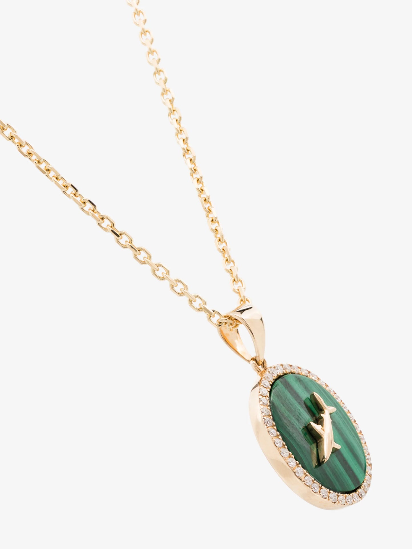 14kt yellow gold Pisces diamond necklace