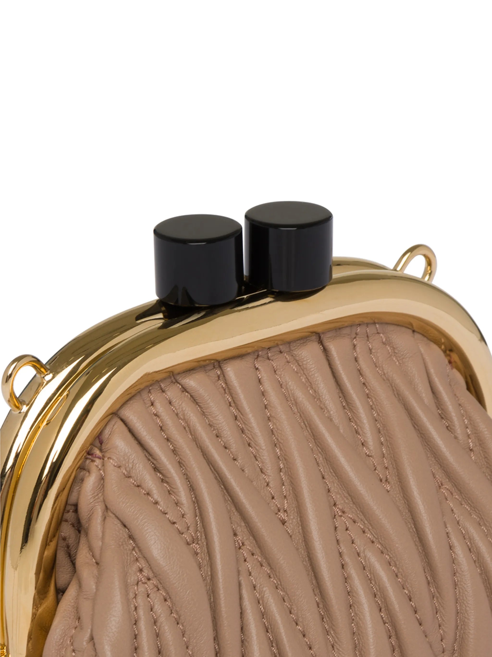 matelassé-effect clasp-fastening clutch