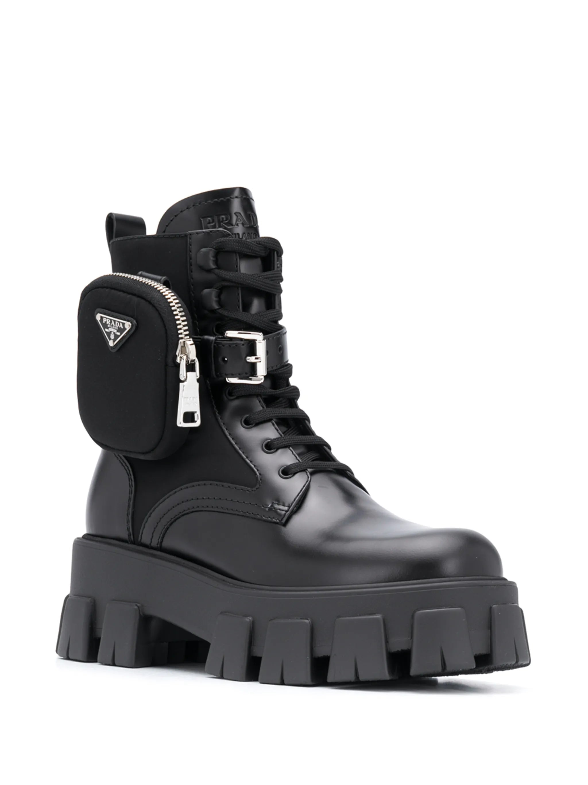 belted combat boots